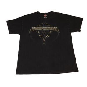 Vintage 2003 H.D. Harley Davidson black t-shirt LARGE USA made 100% Cotton